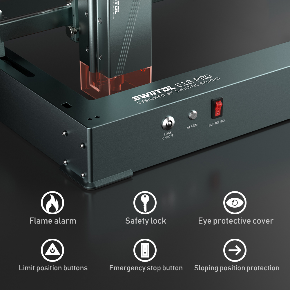 Swiitol E18 Pro 18W laser engraving machine, installation-free