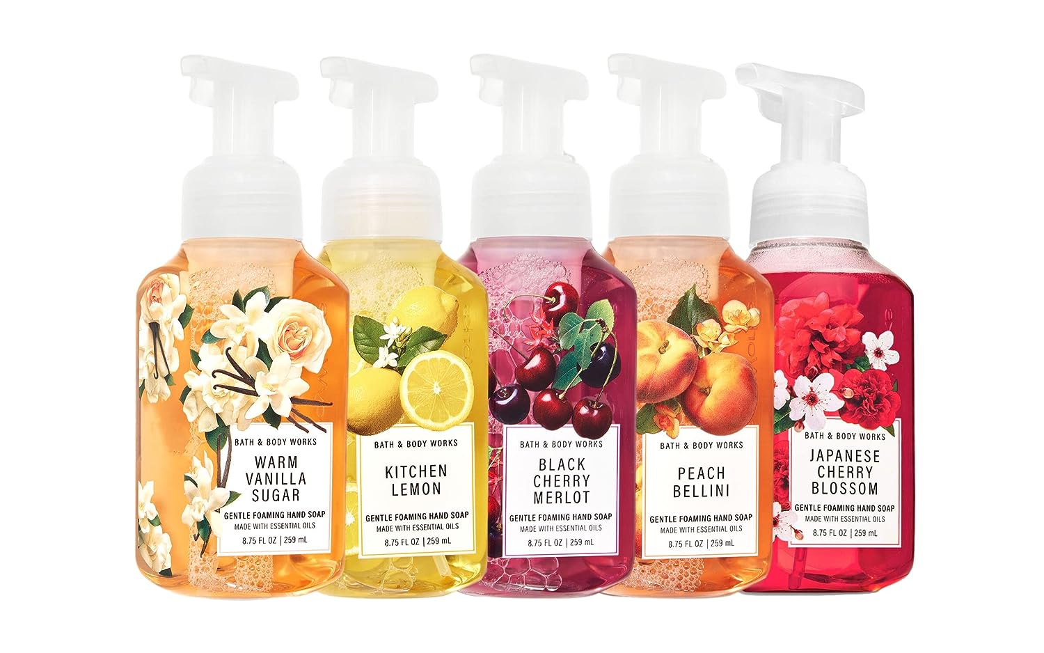 Bath and Body Works FRESH AND BRIGHT Hand Soaps - Set of 5 Gentle Foaming Soaps～～～$0.50～～～mysite～shopiaas～啦啦啦