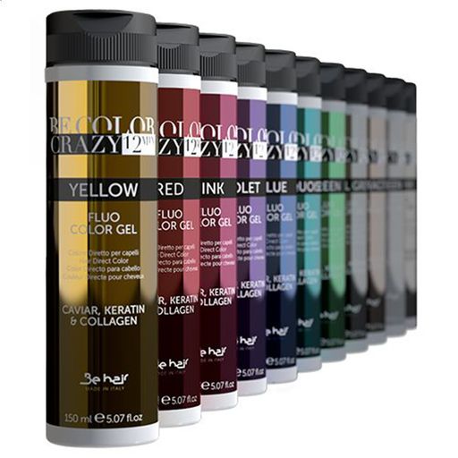 Барвник прямої дії Be Hair Be Color Crazy 12 Min Fluo Color Gel, Anthracite, 150 мл～～～$0.50～ВОЛОССЯ～～～shopiaas～啦啦啦