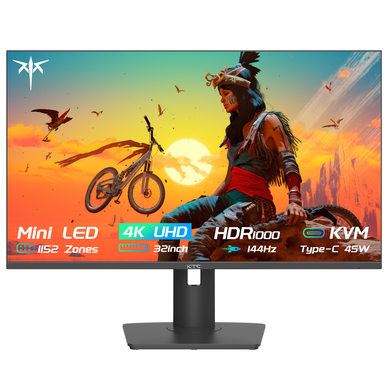 KTC 32 Inch Gaming Monitor, 4K UHD MiniLED 144Hz 1ms Fast IPS Computer ...