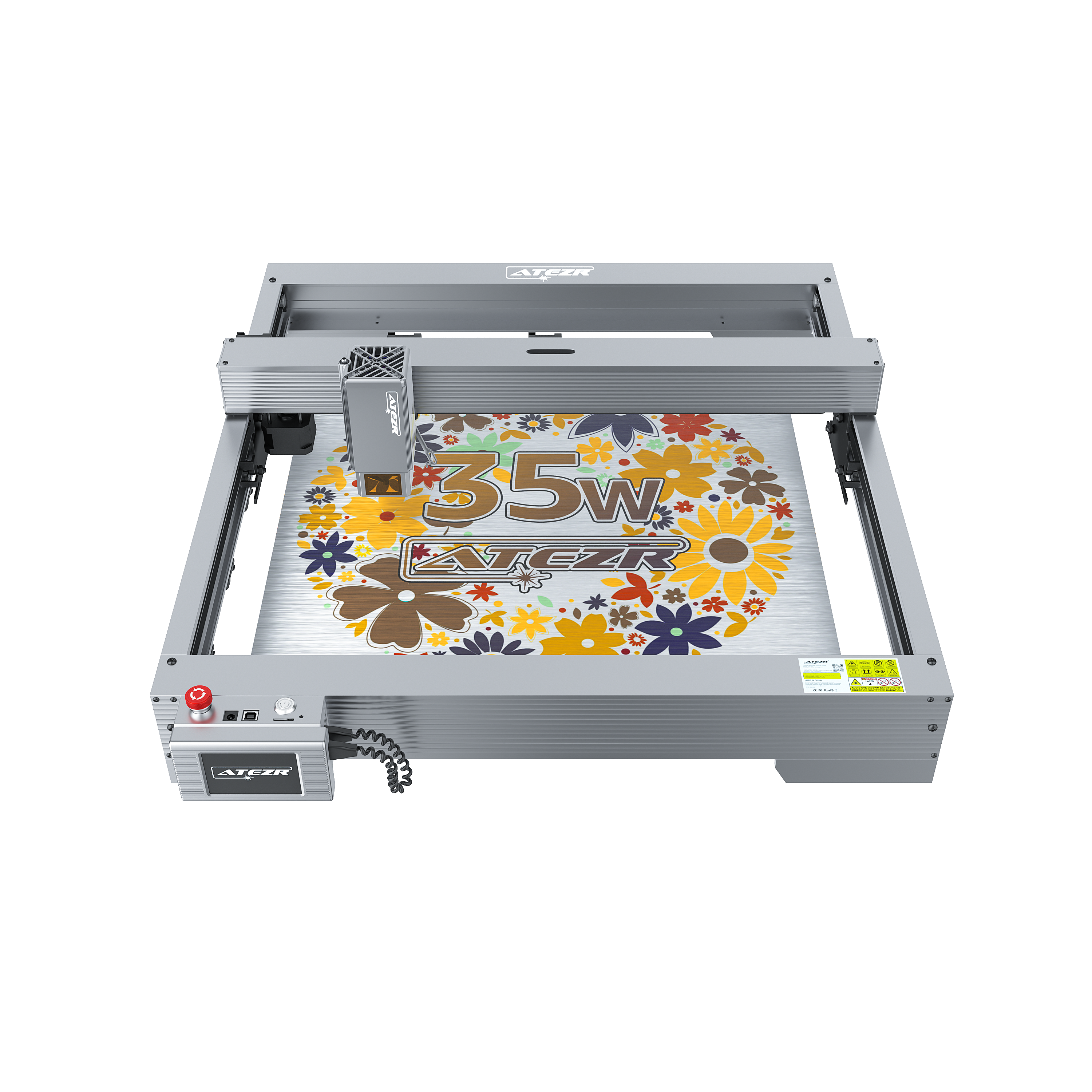 ATEZR V35 PLUS 35W LASER ENGRAVER WITH KA & KR PRO
